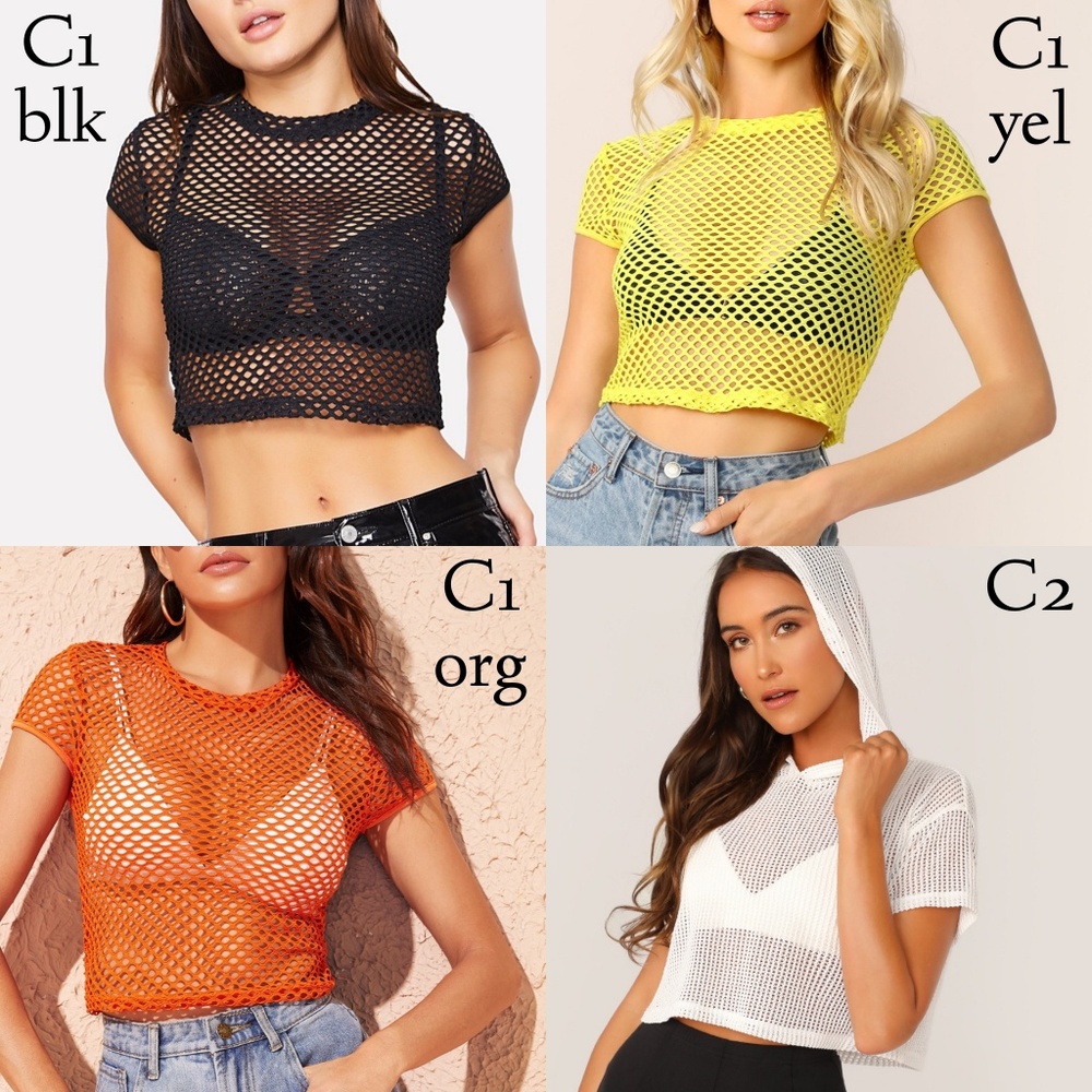 1/3 SHEER CROP TOP LOOKBOOK